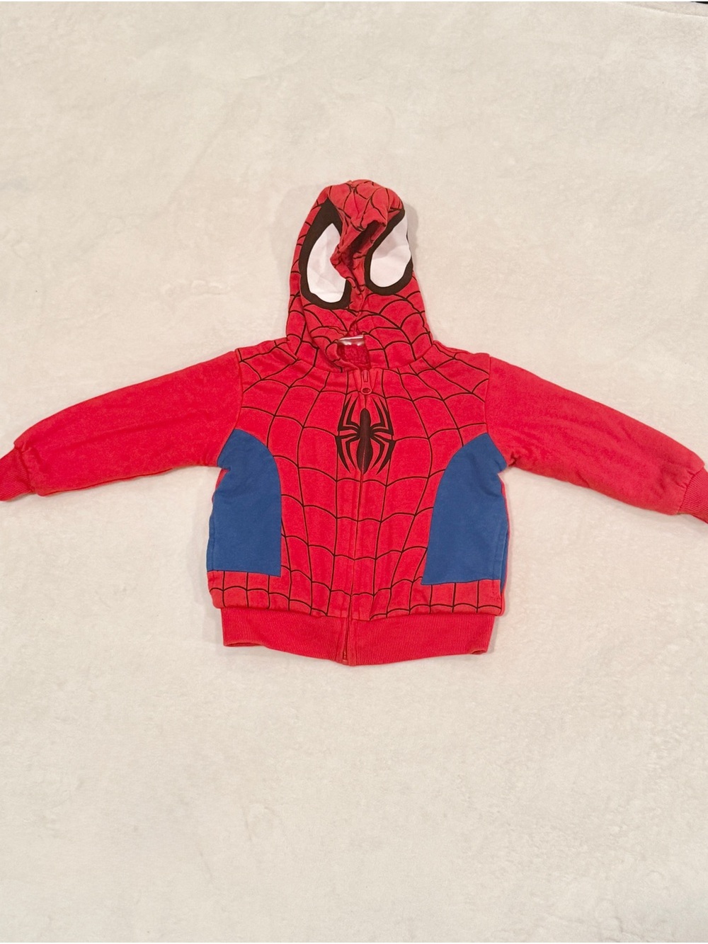 2T Marvel Spider-Man Red & Blue Kids Hoodie Costume Jacket (sherpa-like lining)